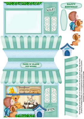 Pet Store Quick Shape Card & Decoupage