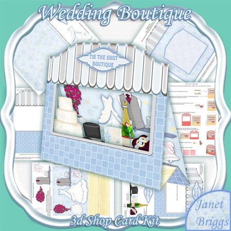 Wedding Shop Boutique Pop Up Window Card Kit