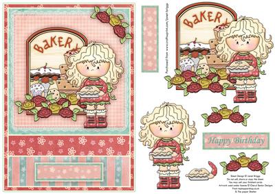 Cloey at the Bakers Topper & Decoupage