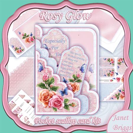 Rosy Glow Scallop Pocket Card Kit