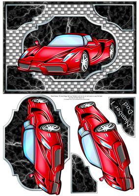 Red Sports Car Quick Card