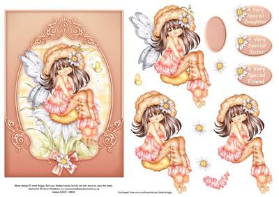 Fairy Daisy Topper and Decoupage