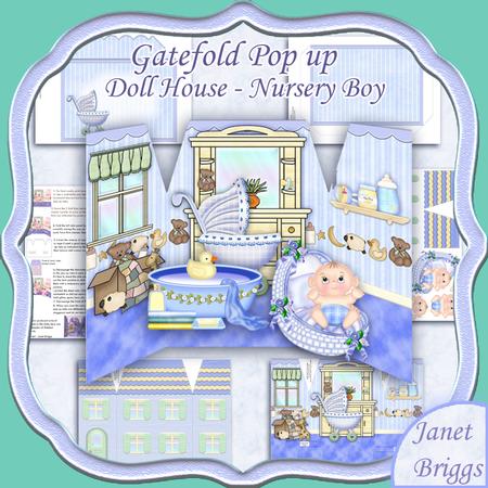 Gatefold Pop Up Doll House - Nursery Boy