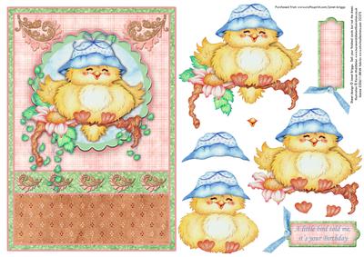 A Little Bird Told Me Topper & Decoupage