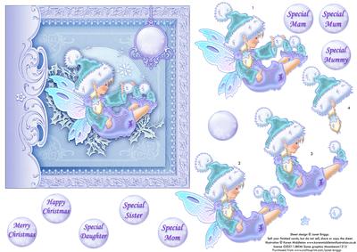 Frosty Fairy Christmas Topper & Decoupage
