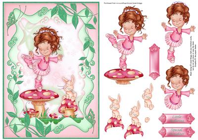 Little Ballerina Topper & Decoupage