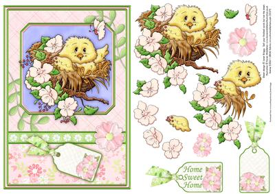 Little Chicks New Home or Easter Topper and Decoupage