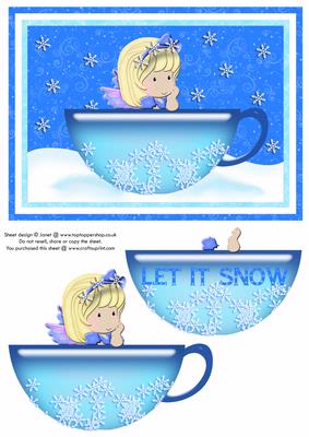 Snow Fairy Topper and Decoupage