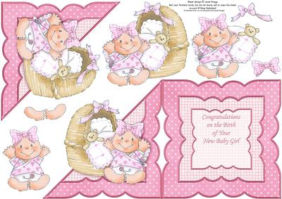 Baby Girl All in One Over the Edge Card
