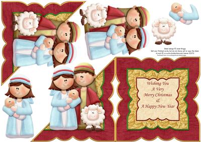 Nativity All in One Over the Edge Card