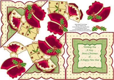 Christmas Sunbonnet Girl All in One Over the Edge Card