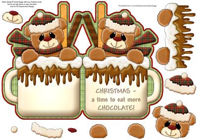 Chocolate Lover Christmas Shape Card & Decoupage