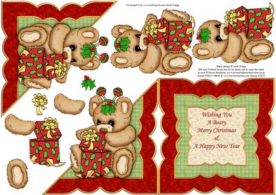 Beeny Bopper Bear Christmas Over the Edge
