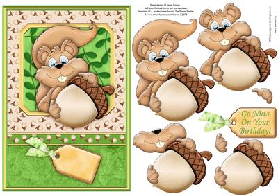 Go Nuts on Your Birthday Topper & Decoupage