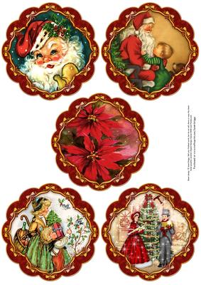 Vintage Christmas Scene Toppers Match My Verses