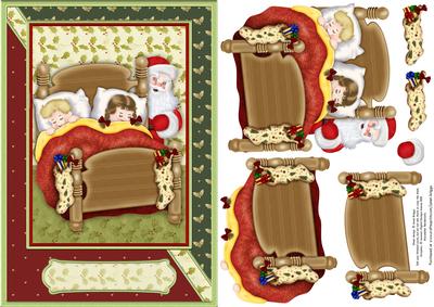 Christmas Eve Santa Arrives Topper & Decoupage
