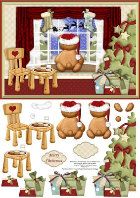 Waiting for Santa Christmas Topper & Decoupage