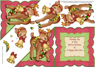 Reindeer & Bell Christmas Over the Edge