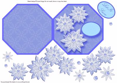 Snowflakes Hexagon Shaped Card