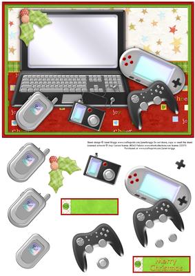 Christmas Games & Gadgets Decoupage Teenager