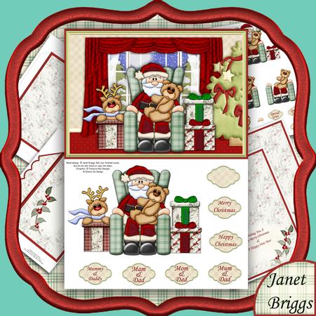 Santa at Home Christmas 3D Decoupage Kit