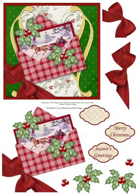 Christmas Vintage Sleigh Ride Envelope Quick Card