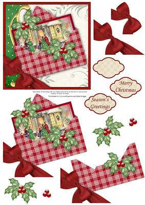 Christmas Vintage Holiday Inn Envelope Quick Card