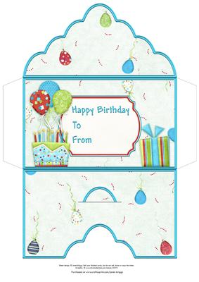 Birthday Cake Money Wallet Gift Envelope
