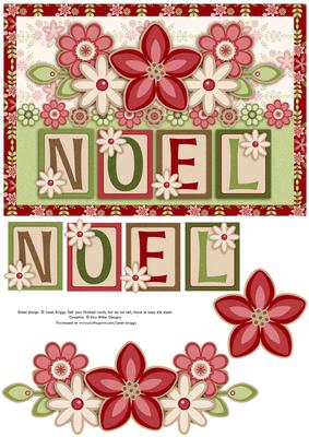 Christmas Floral Noel Topper & Decoupage