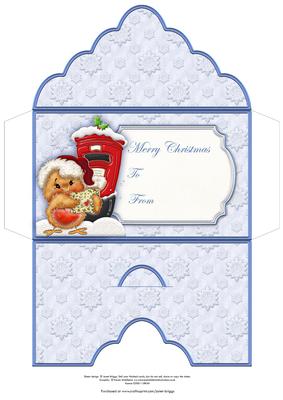 Christmas Robin Money Wallet Gift Envelope