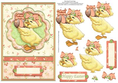Easter Chick & Egg Topper & Decoupage