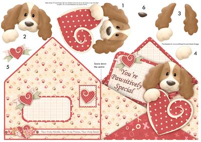 Pawsitively Special Envelope Shape Card & Decoupage