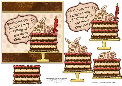 Eat More Chocolate! Birthday Decoupage