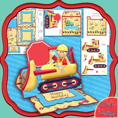 Digger Easel Card Kit Add Any Age