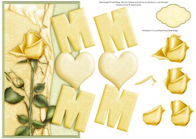 Mum & Lemon Rose Over the Side Card