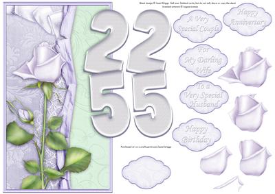 Silver Wedding Anniversary or Birthday Over the Side