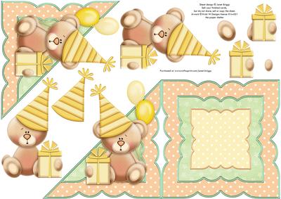 Birthday Bear All in One Over the Edge