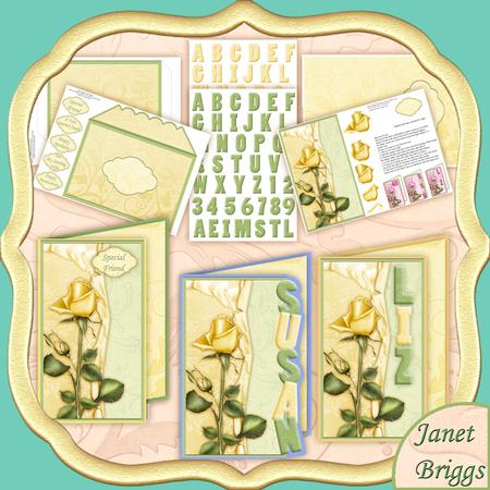 Lemon Rose Over the Side Word Kit