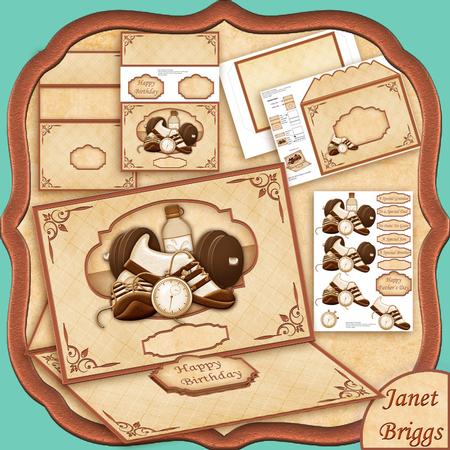 At the Gym Fitness Fanatic Jogging Easel Card Kit