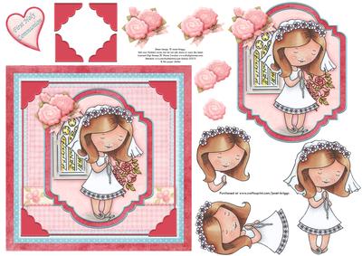 First Holy Communion Girl Topper & Decoupage