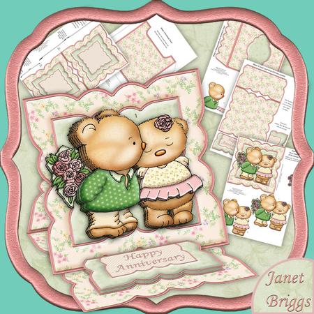 Romantic Bears Easel Card Kit & Decoupage