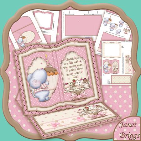 Birthdays Are Like Cakes  -  Book Easel Card Kit