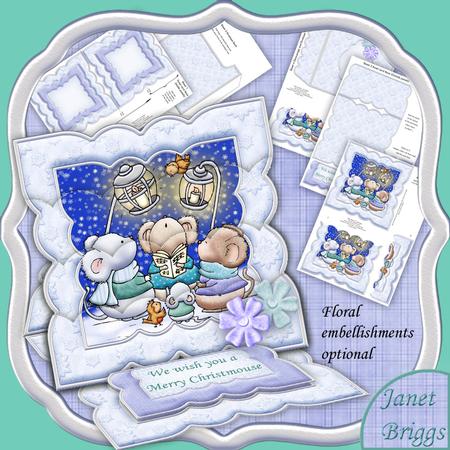 Christmas Merry Mice Easel Card Kit