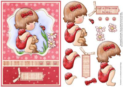 Hello Ladybird Card & Decoupage