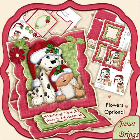 Christmas Furry Friends Easel Card Kit