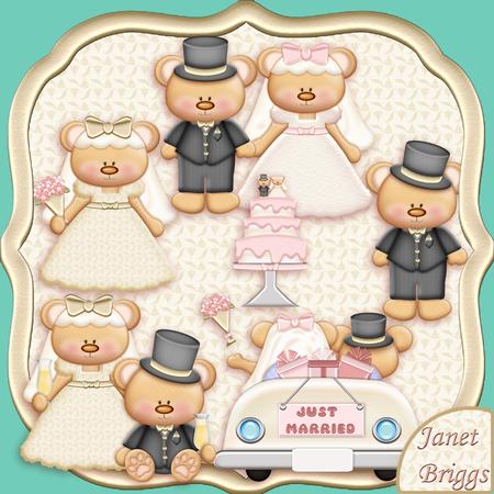 Wedding Bears Designer Resource Graphics