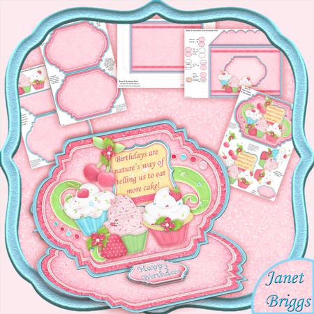 Eat More Cake! Birthday Easel Card Kit