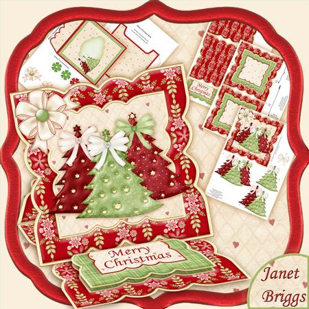 3 Christmas Trees Easel Card Kit