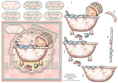 Warning! Soaking Causes Wrinkles Birthday Decoupage