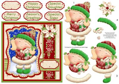 Cuddly Christmas Topper & Decoupage